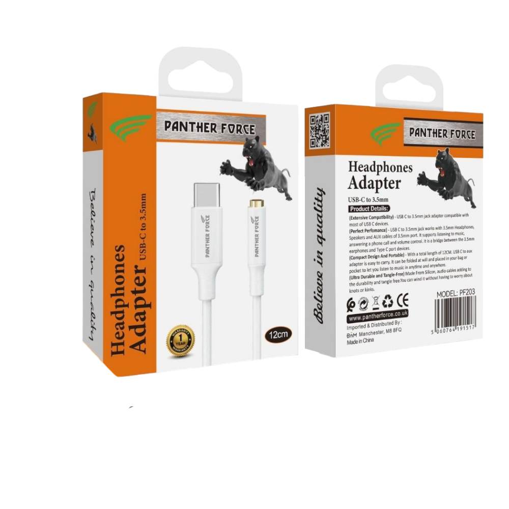Panther Force - PF203 - Type-C Jack 120mm - Seamless Connectivity, Uninterrupted Power Panther Force - PF203 - Type-C Jack 120mm - Seamless Connectivity, Uninterrupted Power
